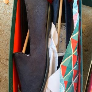 Aerosoles Faux Suede Navy Flats